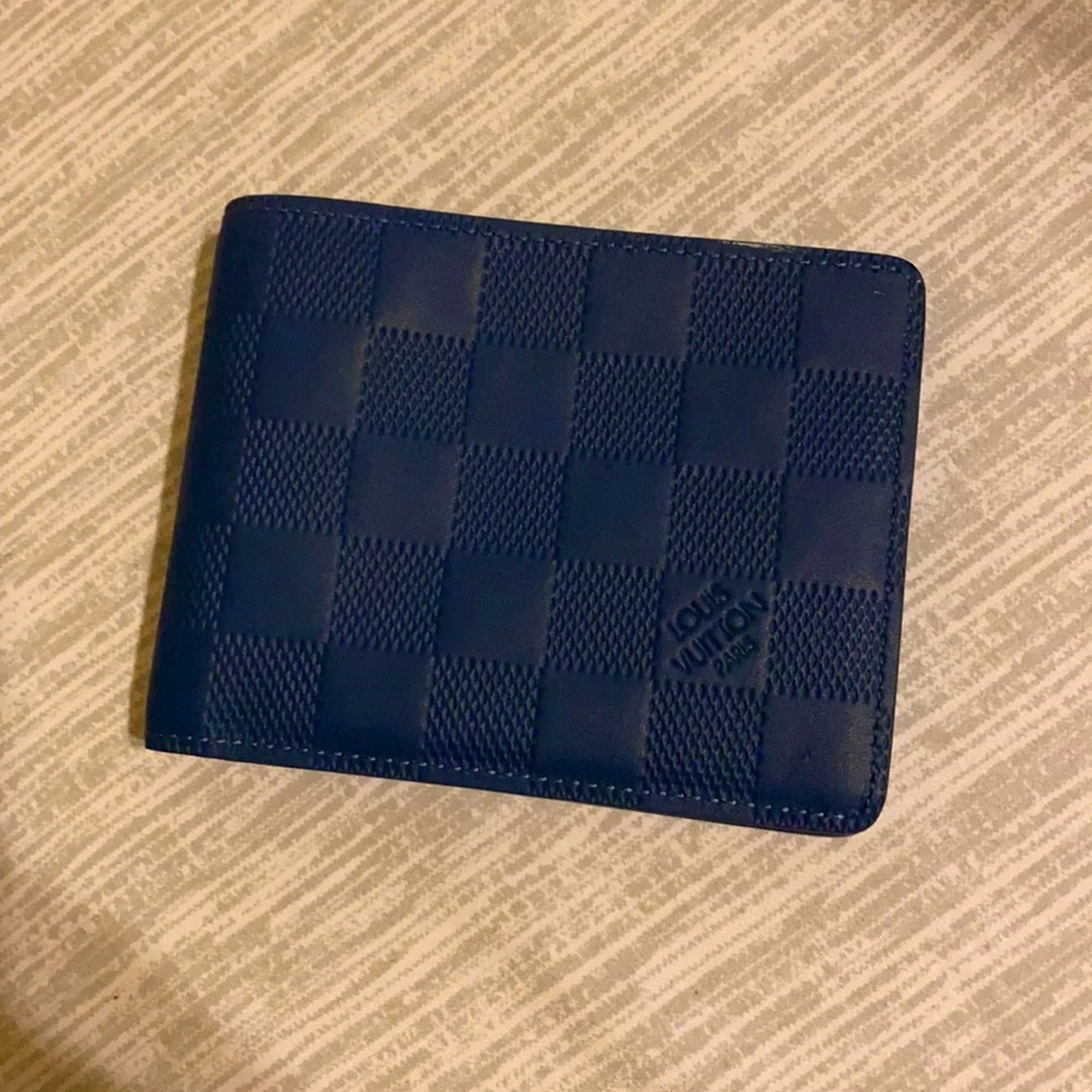 Brand New Royal Blue Damier Louis Vuitton Wallet.